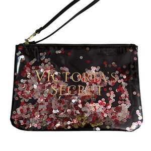 Victoria's Secret Black and Red Sequin Wristlet